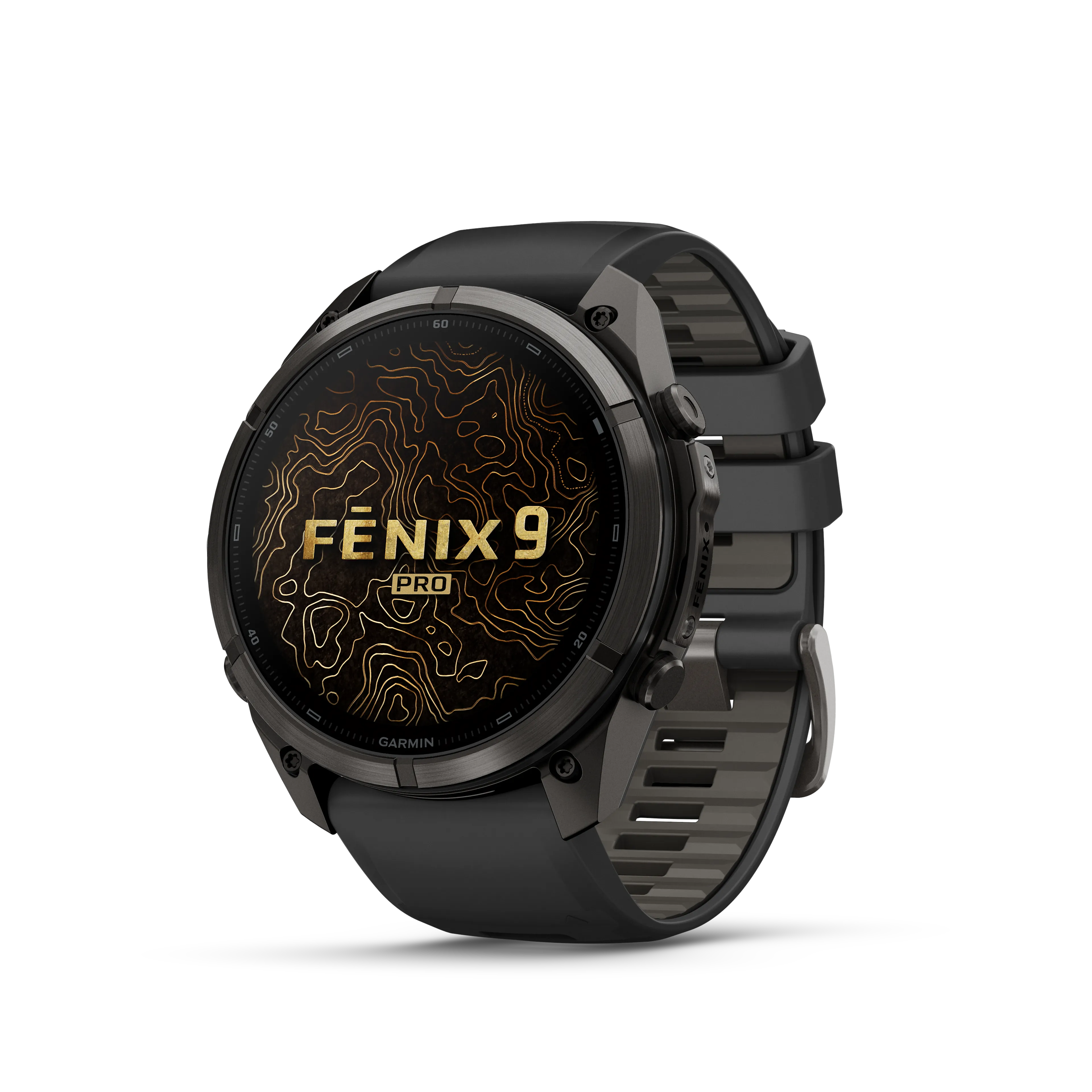 Fenix 9 Pro  inReach, 51 mm, Carbon gray DLC titanium with black/pebble gray silicone band