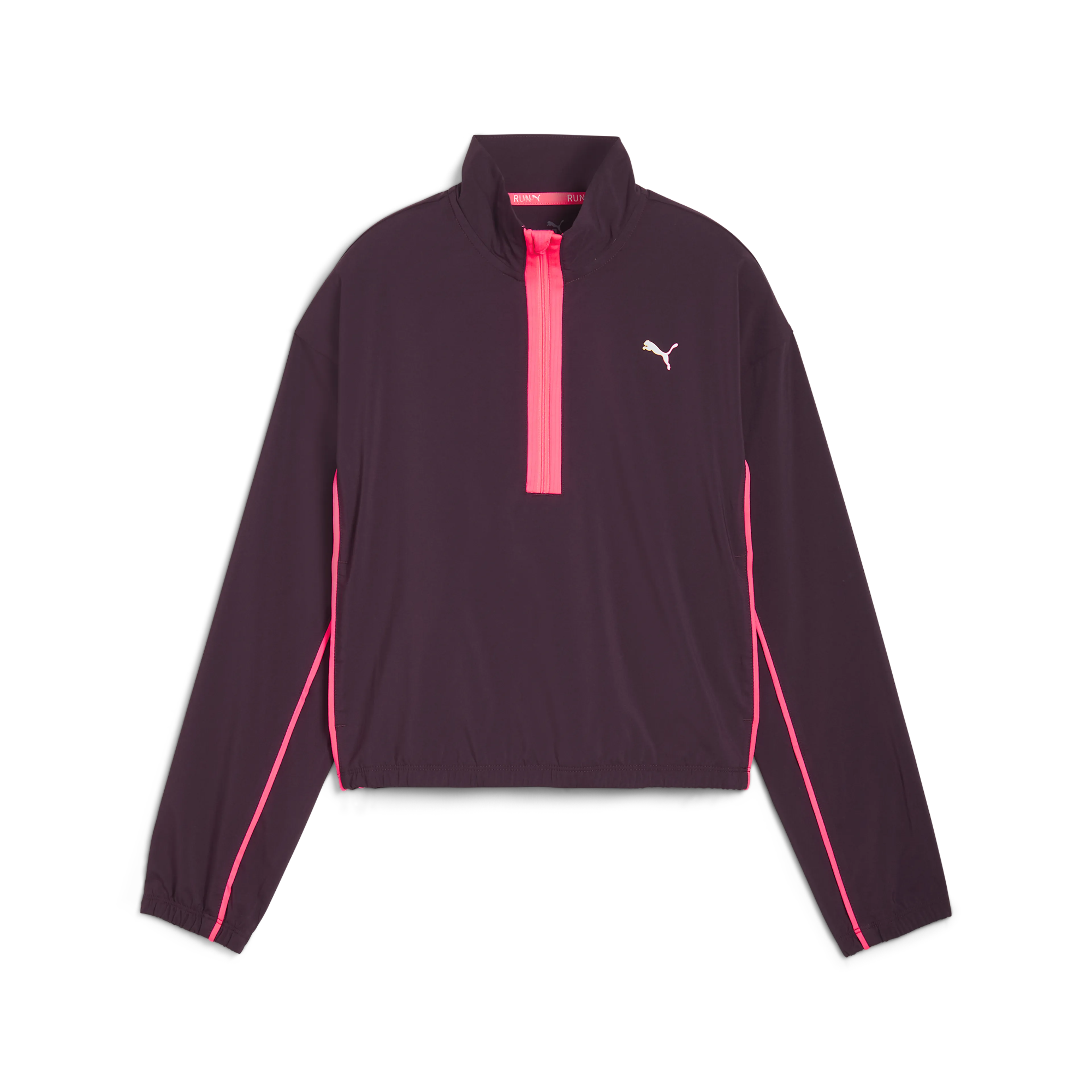 RUN FOR HER FASHION WOVEN 1/2 ZIP