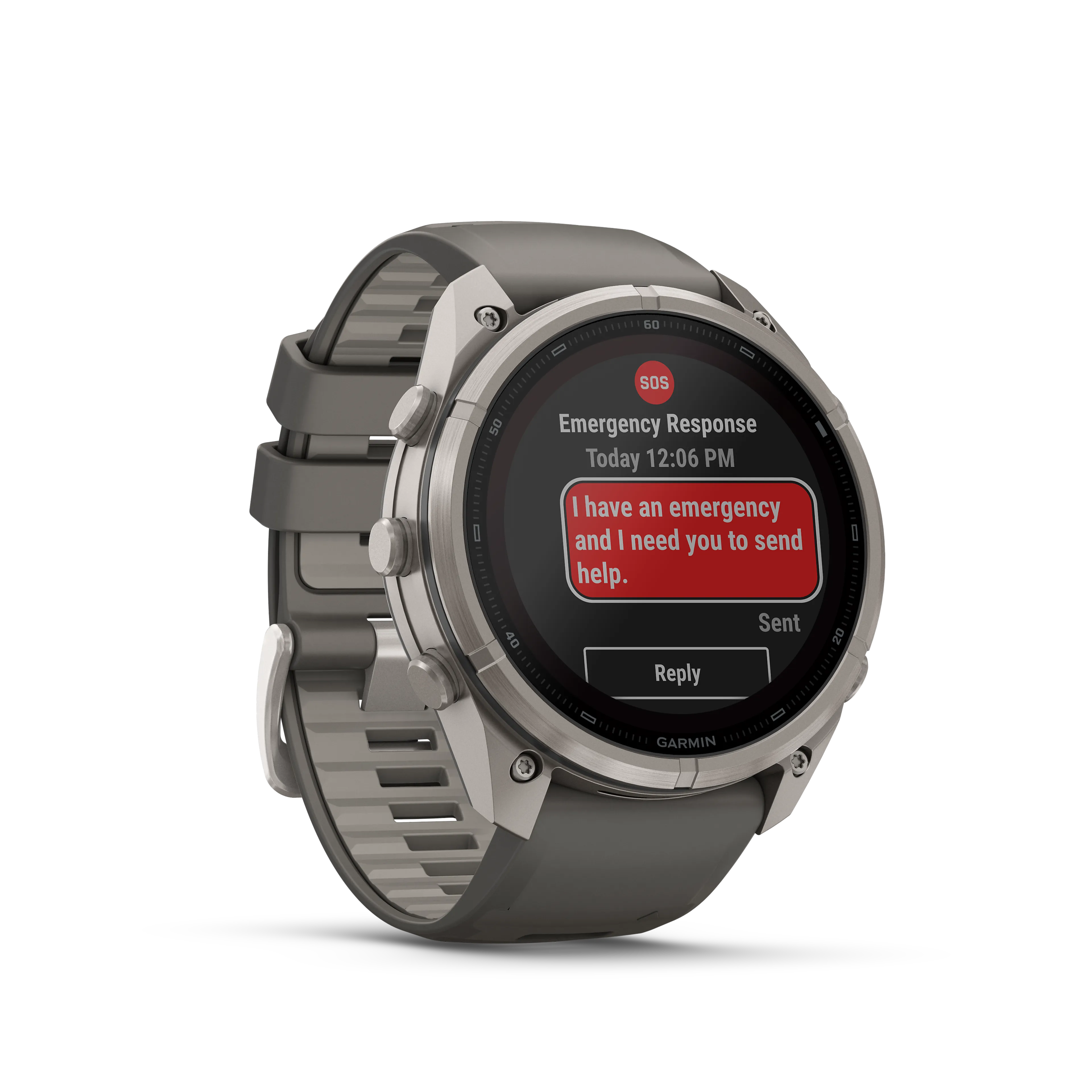 Fenix 9 Pro  inReach, Solar, 51 mm, Titanium with pebble gray/silver gray silicone band